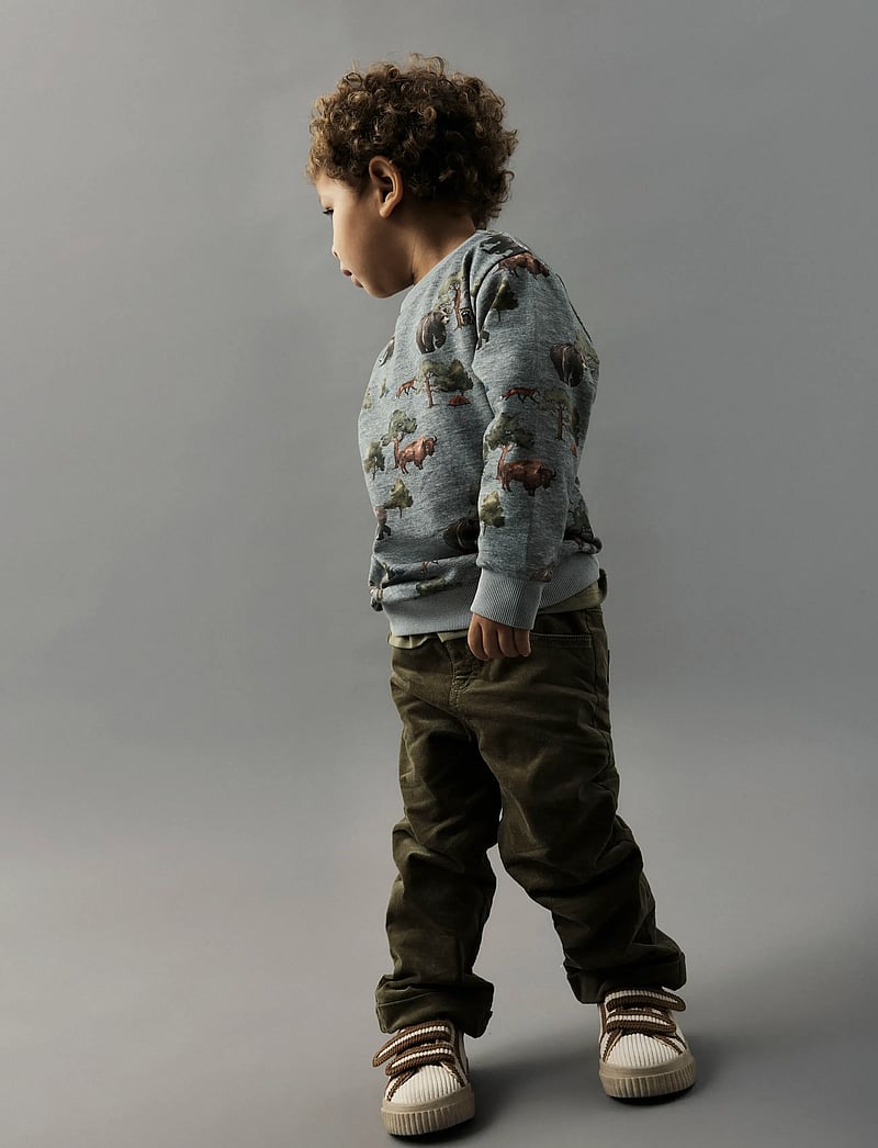 name it - NMMOLIN LS NREG SWEAT BRU BOX - sweatshirts - grey melange - 0