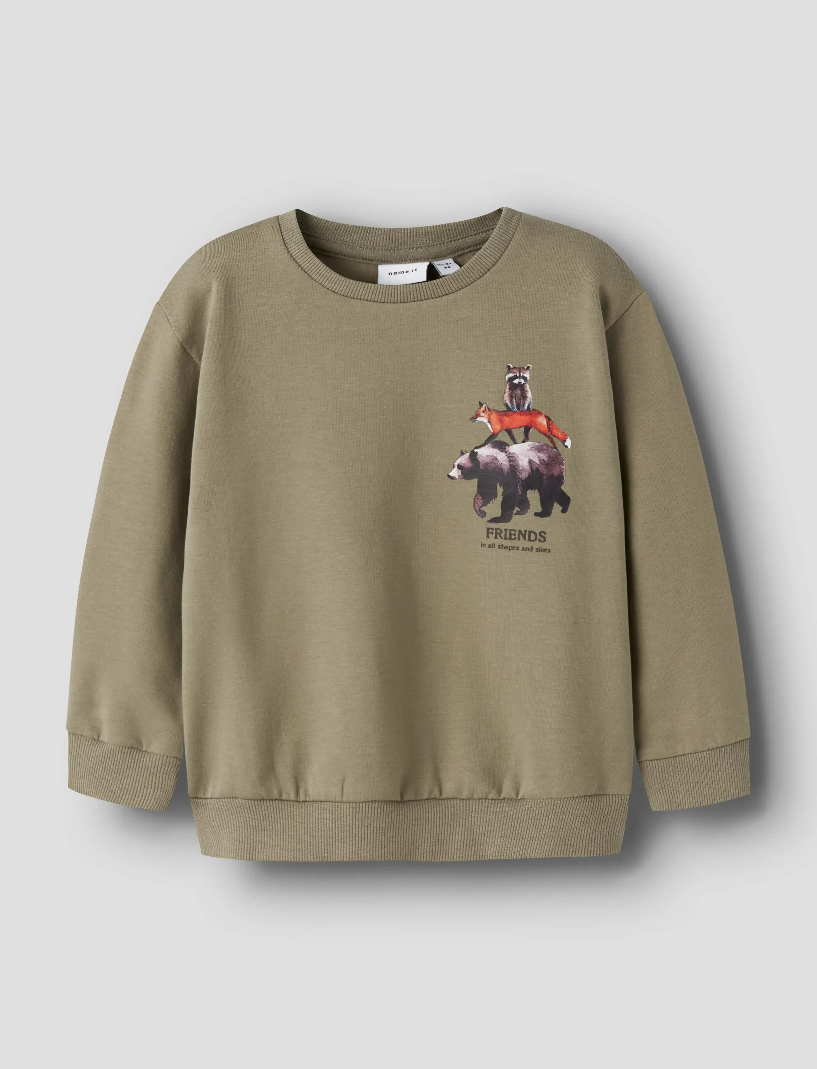 name it NMMOLIN LS NREG SWEAT BRU BOX - Sweatshirts & Huvtröjor - MERMAID / khaki/green