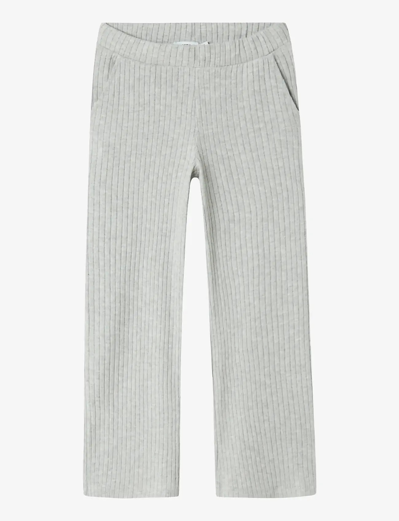 name it - NKFOLENE WIDE PANT - jogginghosen - grey melange - 0