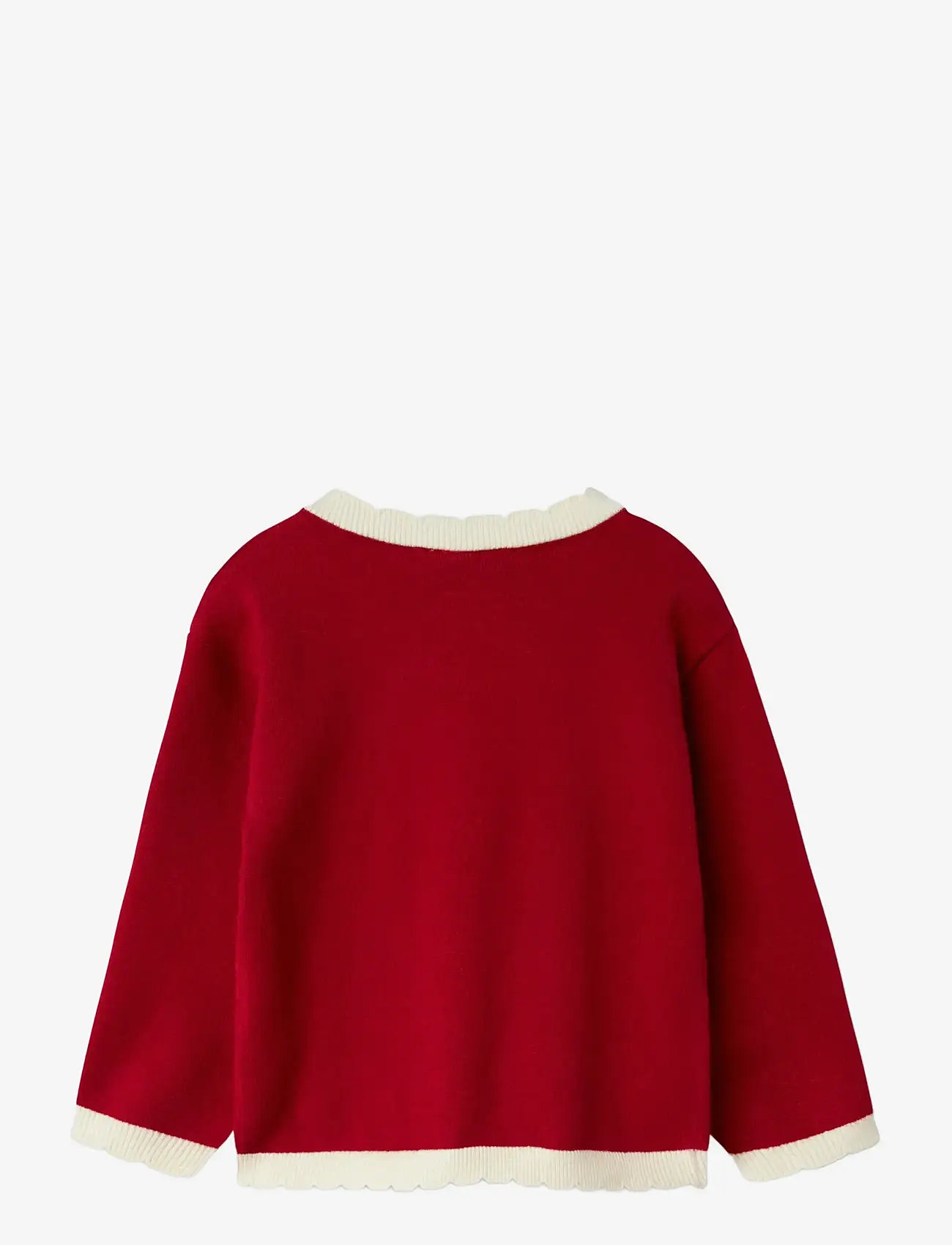 name it - NMFRALBO LS KNIT CARD - herbstliche kleidung - jester red - 1