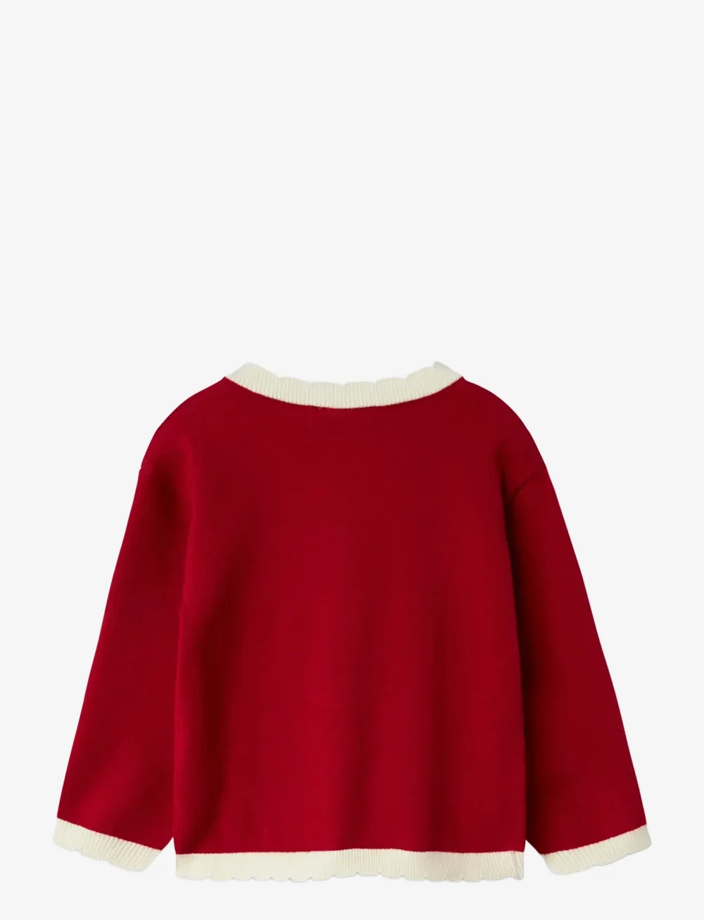 name it - NMFRALBO LS KNIT CARD - koftor - jester red - 1