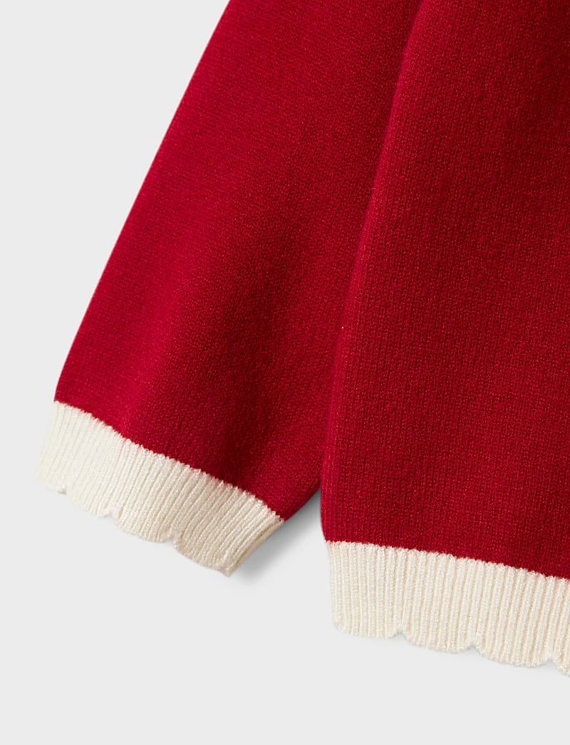 name it - NMFRALBO LS KNIT CARD - cardigans - jester red - 3