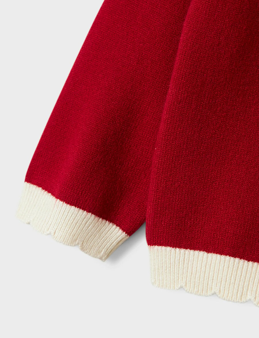 name it - NMFRALBO LS KNIT CARD - cardigans - jester red - 4