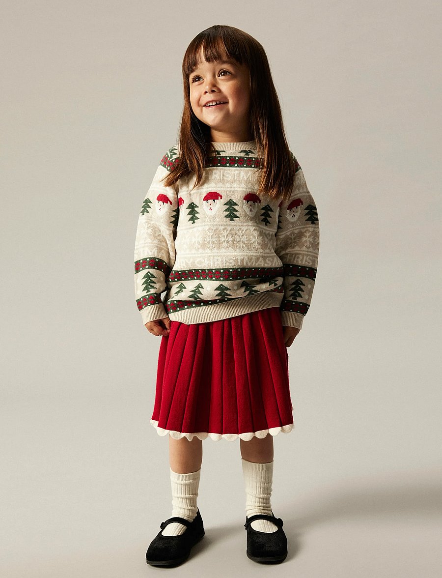name it - NMFRALBO KNIT SKIRT - korte nederdele - jester red - 0