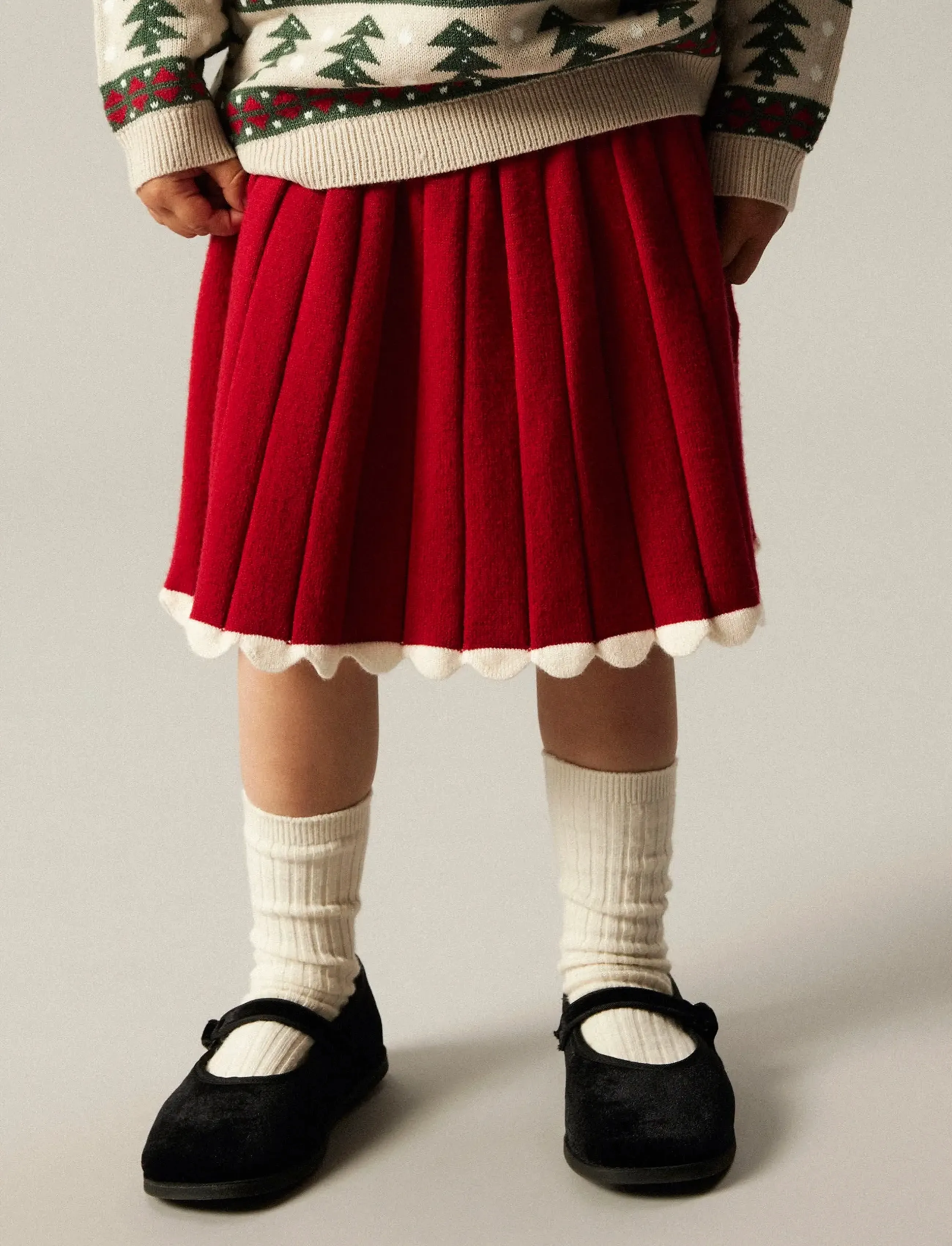 name it - NMFRALBO KNIT SKIRT - Īsi svārki - jester red - 3