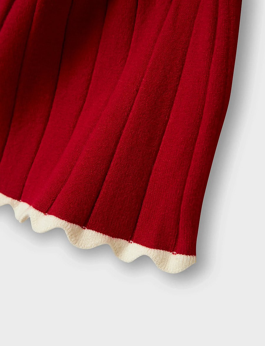 name it - NMFRALBO KNIT SKIRT - korte nederdele - jester red - 4