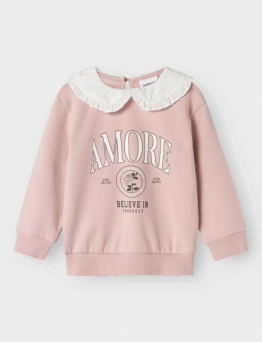 name it - NMFOLOULA NREG LS SWEAT BRU BOX - sweatshirts - burnished lilac - 0