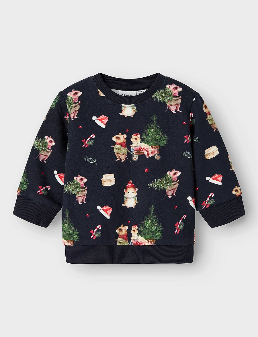 name it - NBNRENU LS SWEAT BRU - sweatshirts - navy blazer - 0
