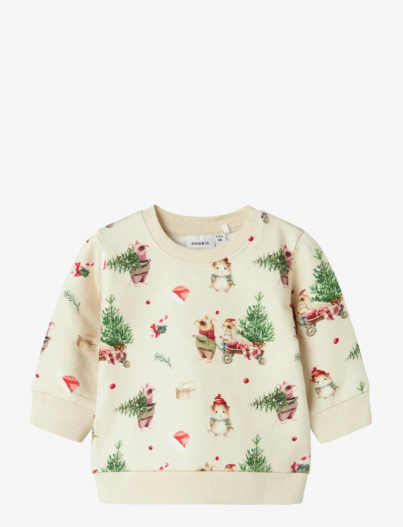 name it - NBNRENU LS SWEAT BRU - sweatshirts - peyote melange - 0