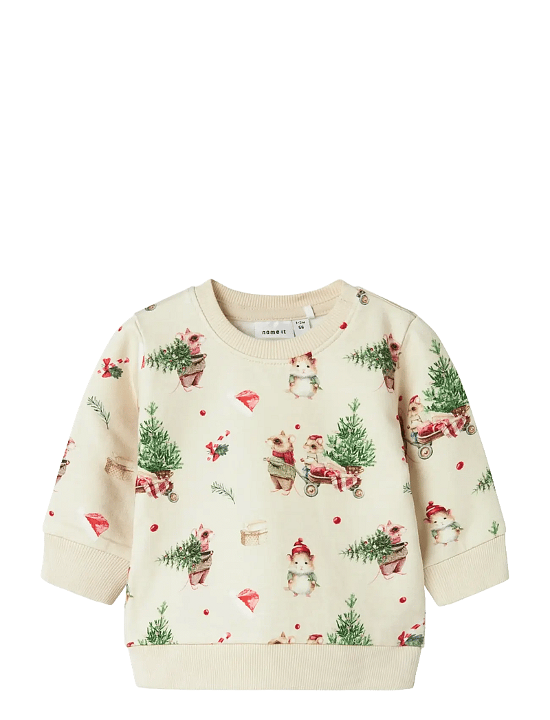 name it - NBNRENU LS SWEAT BRU - sweatshirts - peyote melange - 1