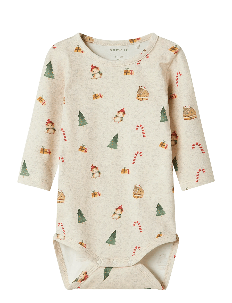 name it - NBNROCCAS LS BODY - rompers met lange mouwen - peyote melange - 1