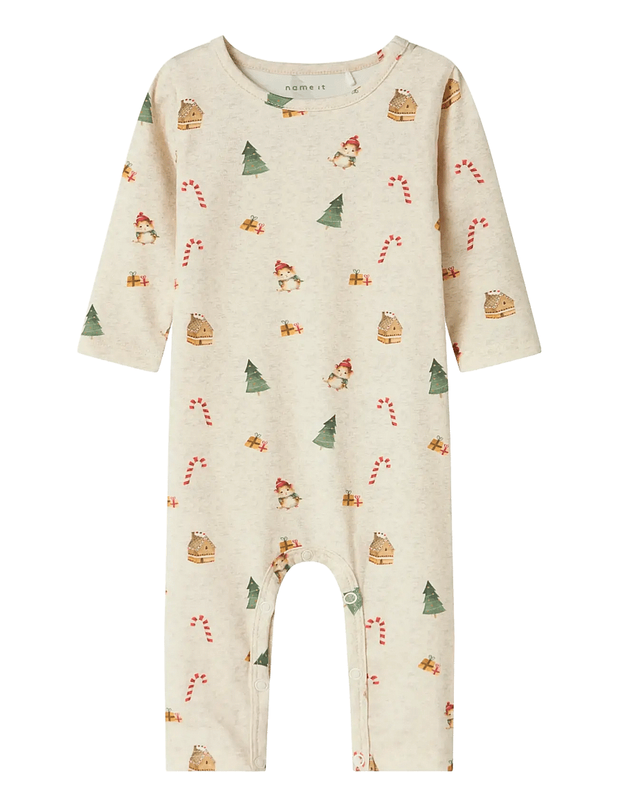 name it - NBNROCCAS NIGHTSUIT - langärmelig - peyote melange - 1