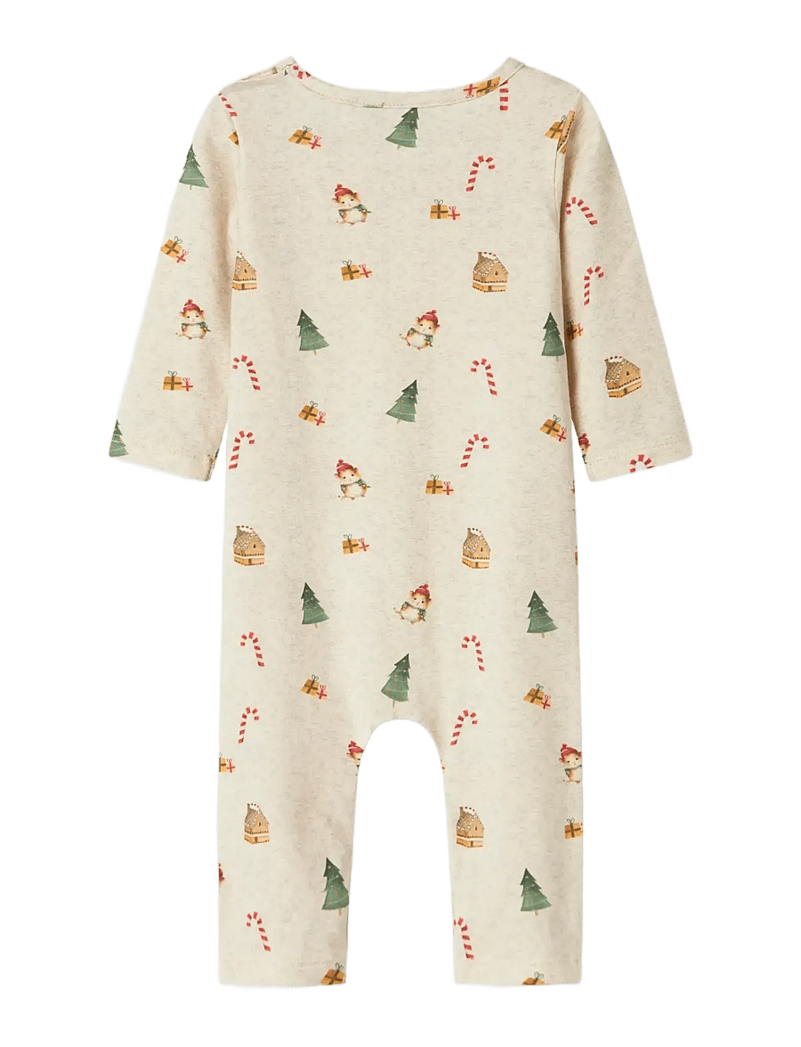 name it - NBNROCCAS NIGHTSUIT - langärmelig - peyote melange - 2