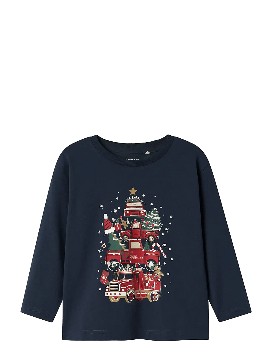 name it - NMMREJULLI NREG LS TOP BOX - langærmede t-shirts - navy blazer - 1