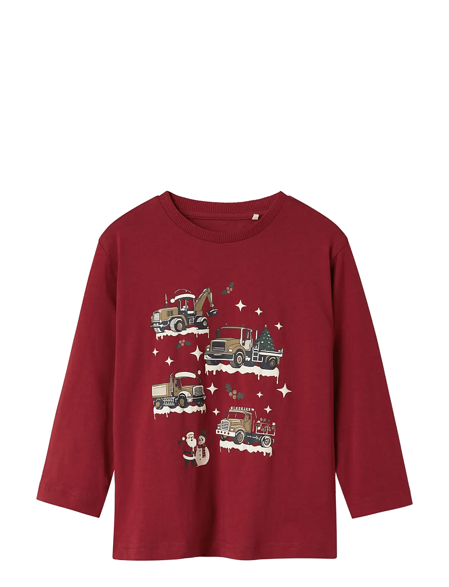 name it - NMMREJULLI NREG LS TOP BOX - langærmede t-shirts - red dahlia - 2