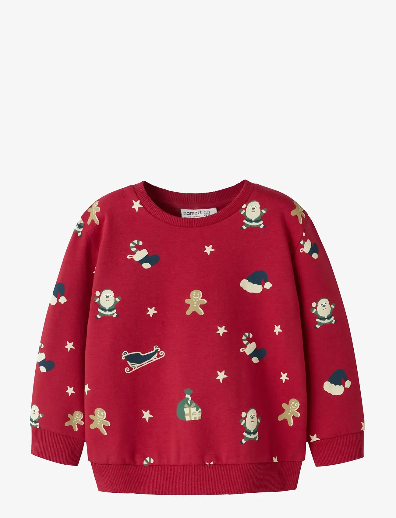 name it - NMNROHOM LS NREG SWEAT BRU - dressipluusid - jester red - 1