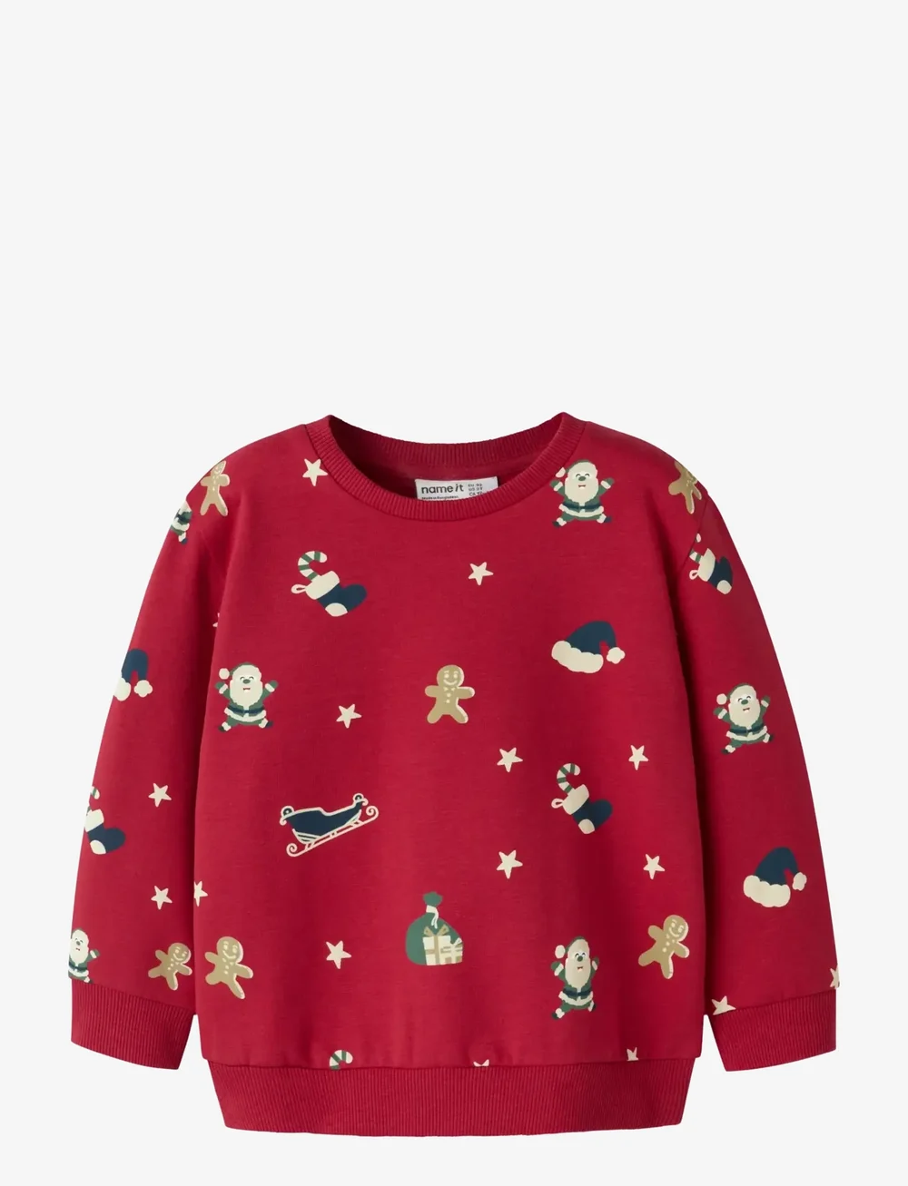 name it - NMNROHOM LS NREG SWEAT BRU - sweatshirts - jester red - 1