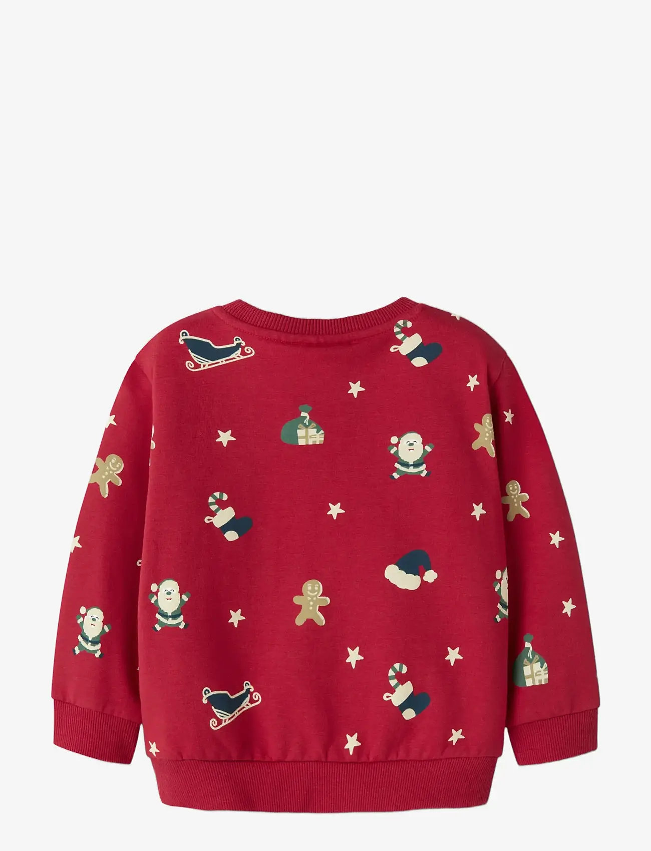 name it - NMNROHOM LS NREG SWEAT BRU - dressipluusid - jester red - 2