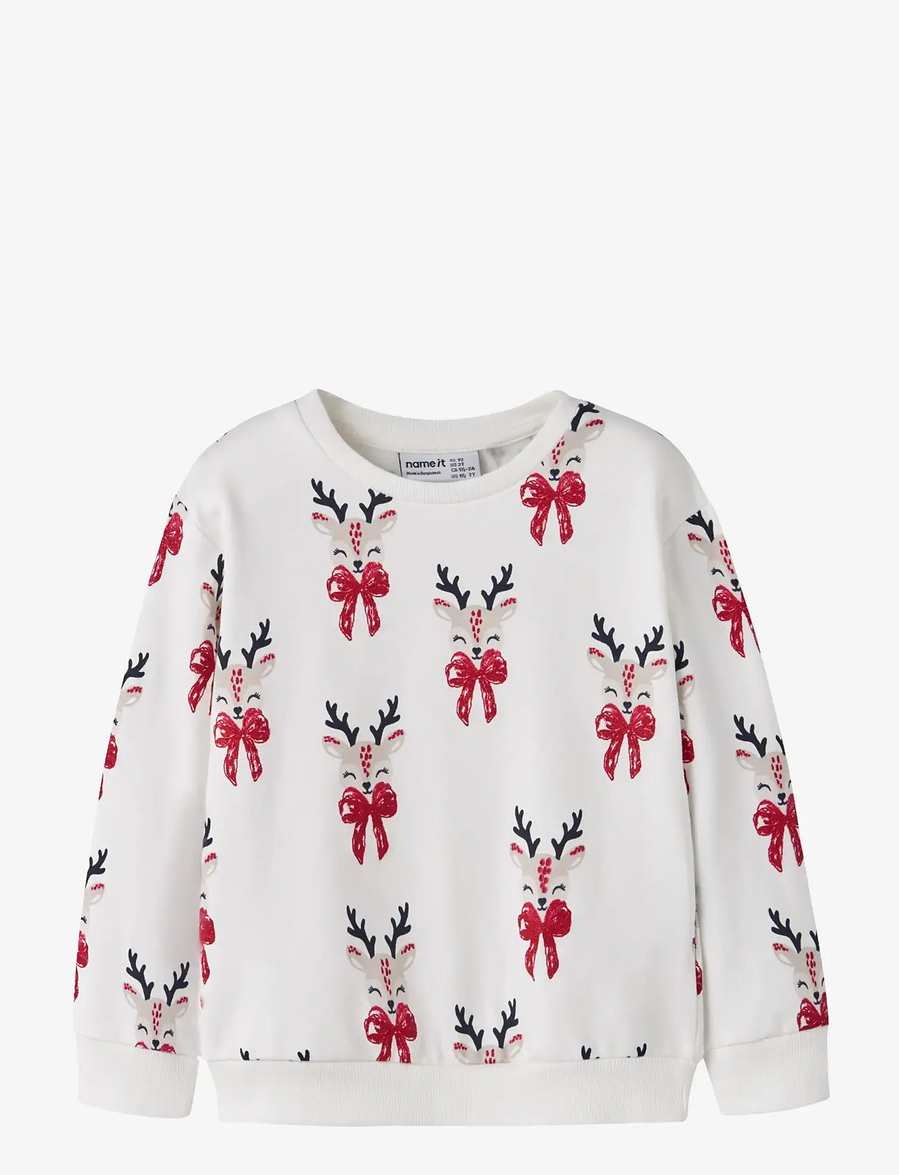 name it - NMFROMIA LS NREG SWEAT BRU BOX - sweatshirts - cloud dancer - 0