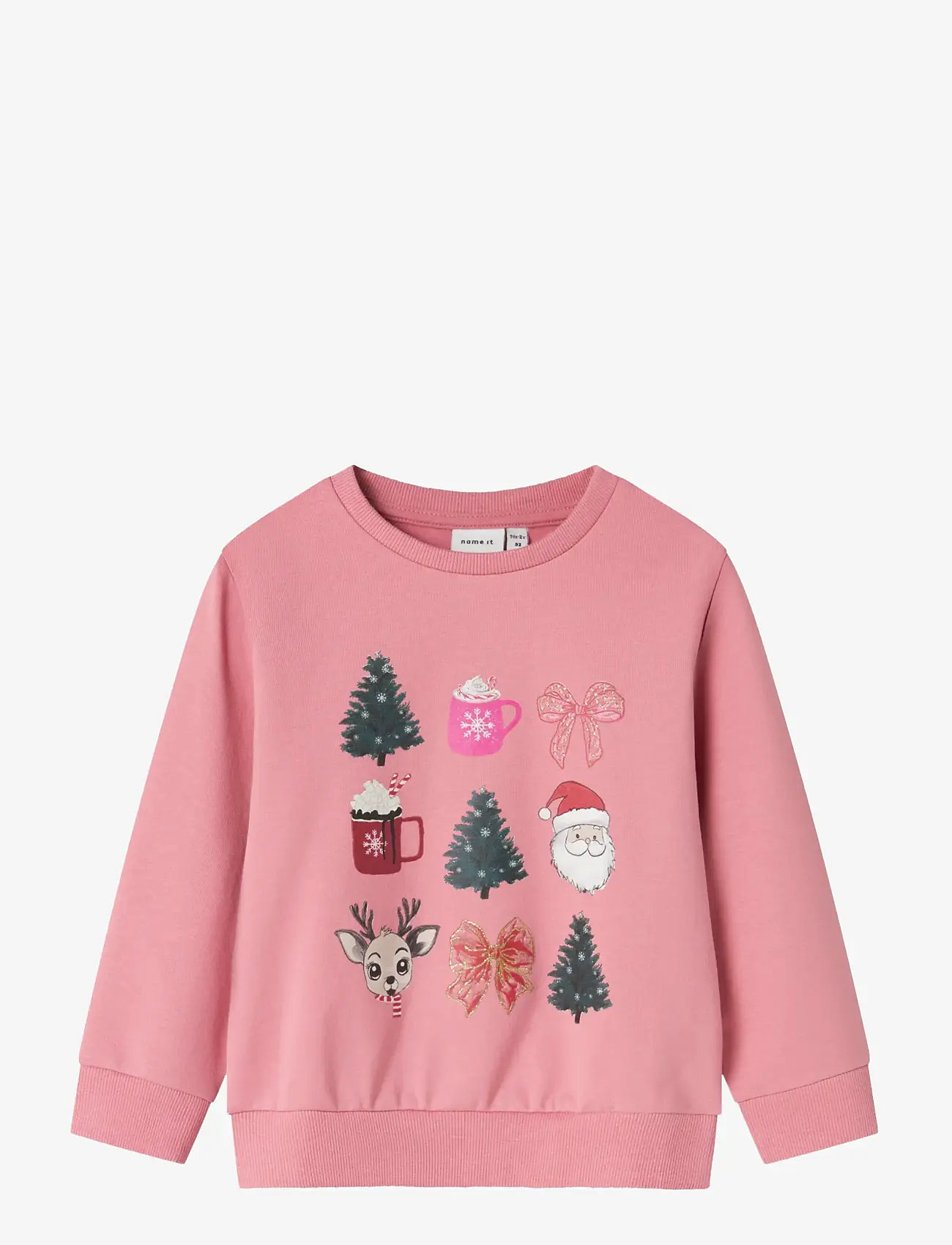 name it - NMFROMIA LS NREG SWEAT BRU BOX - sweatshirts - wild rose - 0