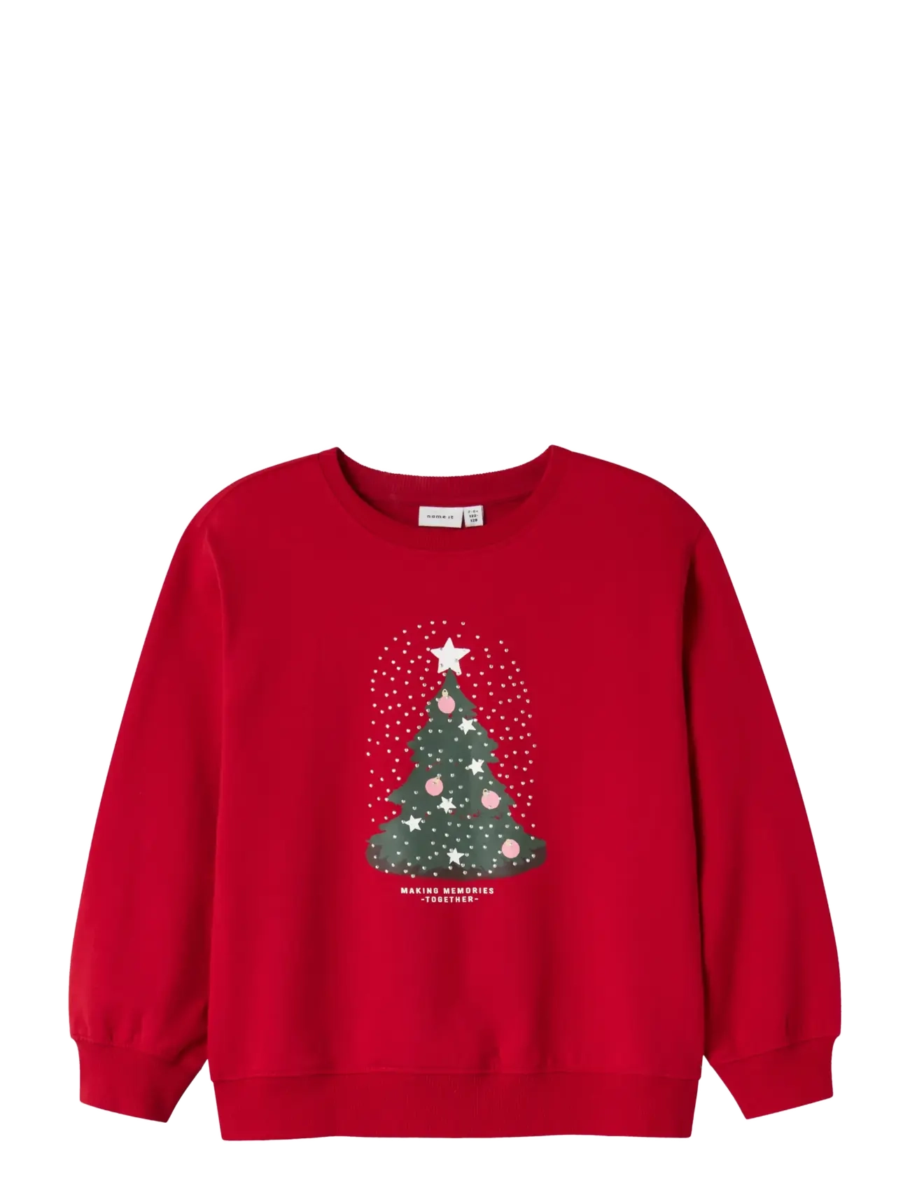 name it NKFRILI LS NREG SWEAT BRU BOX - Riided - JESTER RED / red