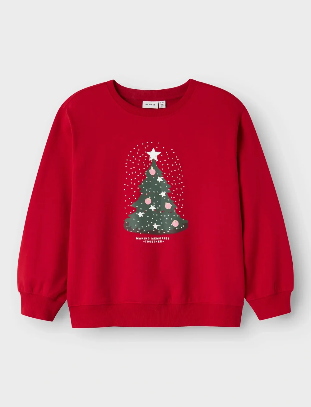 name it - NKFRILI LS NREG SWEAT BRU BOX - sweatshirts - jester red - 0