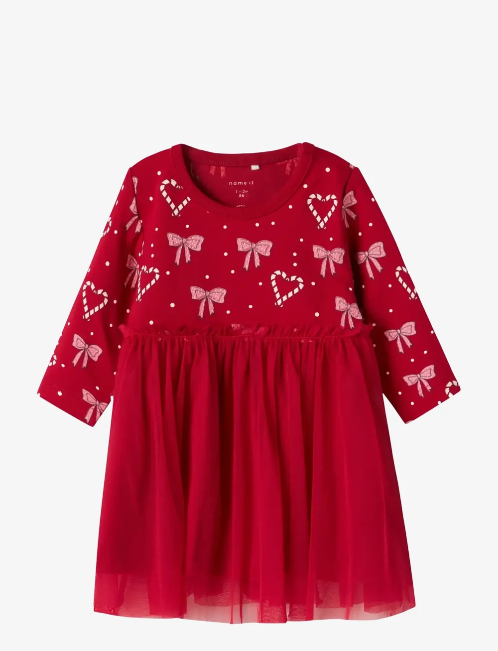 name it - NBFRI LS DRESS - robes pour bébés à manches longues - jester red - 1