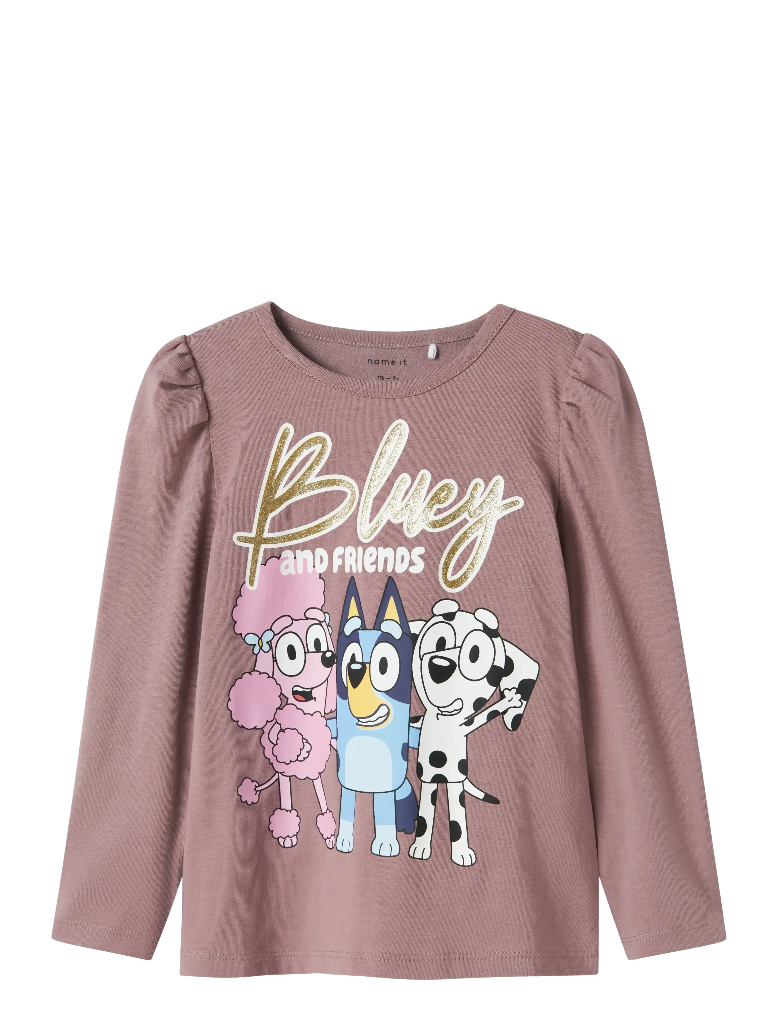 name it NMFARIA BLUEY LS TOP NOOS SKY - App deal - TOADSTOOL / pink/rose