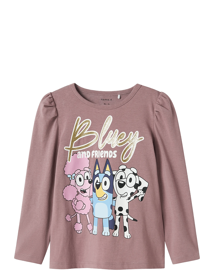 name it - NMFARIA BLUEY LS TOP NOOS SKY - langärmelig - toadstool - 1