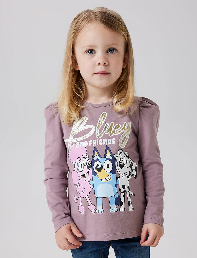 name it - NMFARIA BLUEY LS TOP NOOS SKY - long-sleeved t-shirts - toadstool - 0