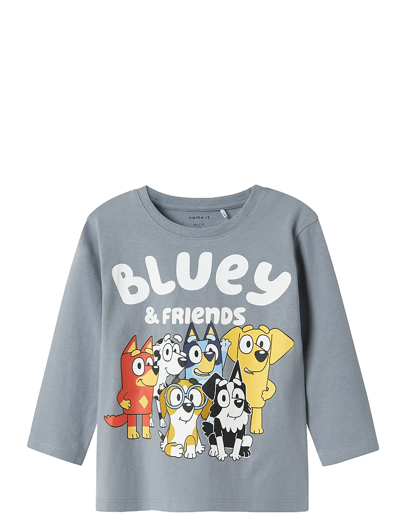 name it - NMMALEX BLUEY LS NREG TOP NOOS SKY - long-sleeved t-shirts - tradewinds - 1