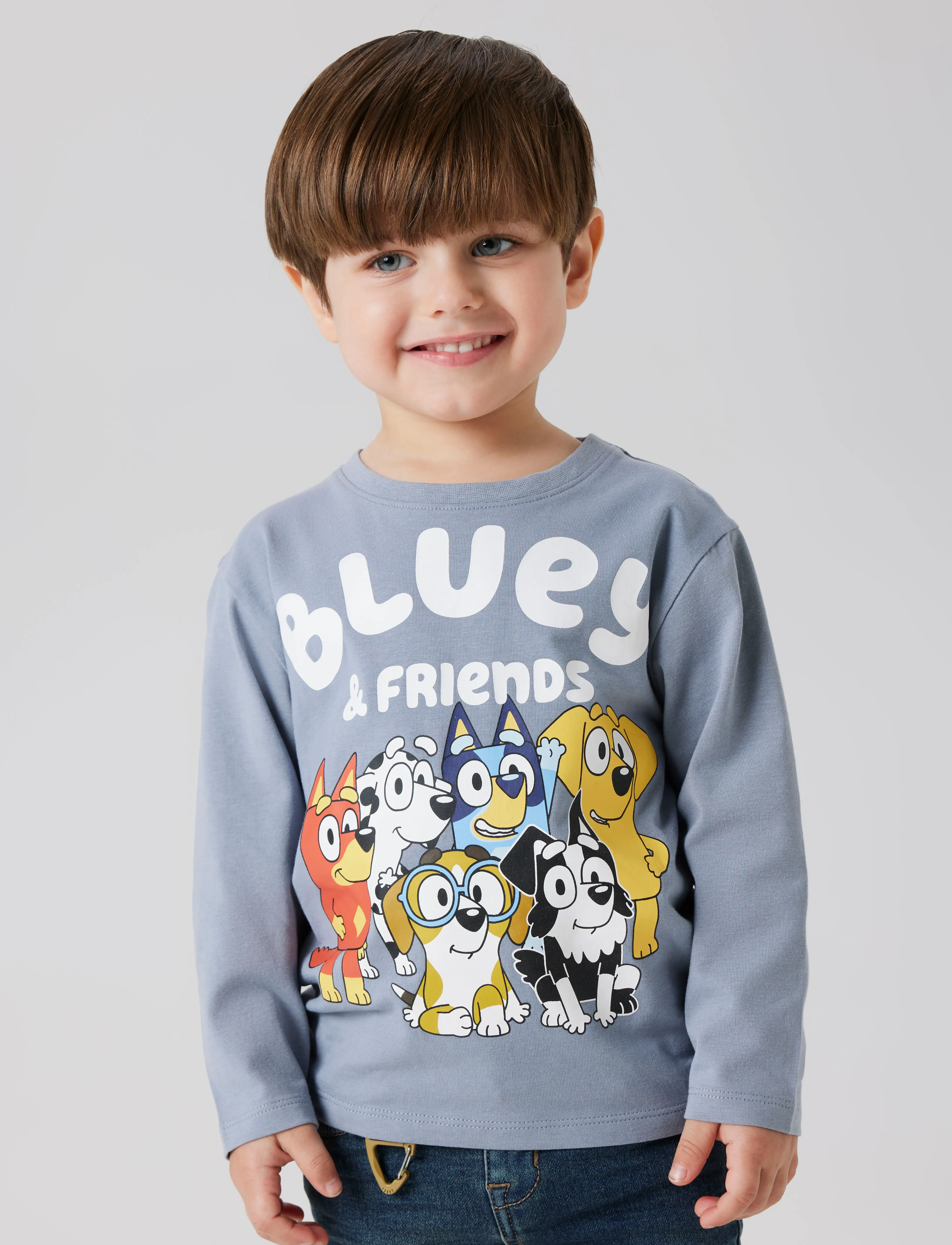 name it NMMALEX BLUEY LS NREG TOP NOOS SKY - Oberteile - TRADEWINDS / grey