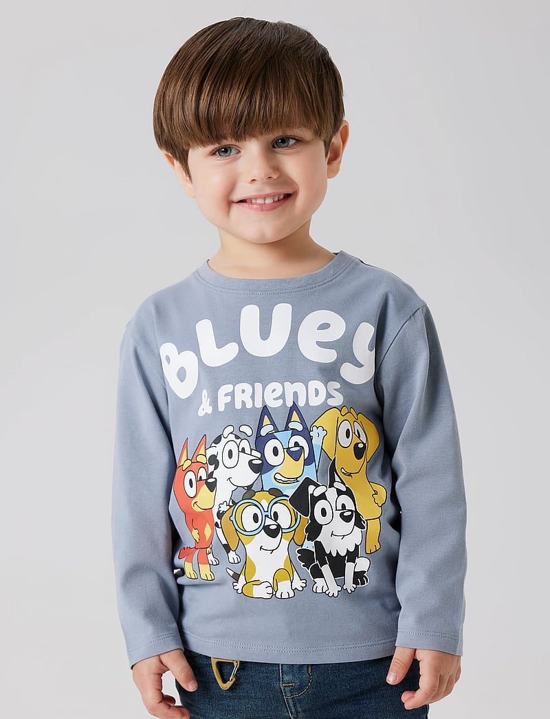 name it - NMMALEX BLUEY LS NREG TOP NOOS SKY - long-sleeved t-shirts - tradewinds - 0