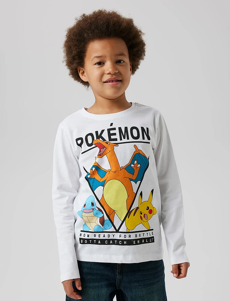 name it - NKMAST POKEMON LS NREG TOP BOX NOOS SKY - langærmede t-shirts - bright white - 0