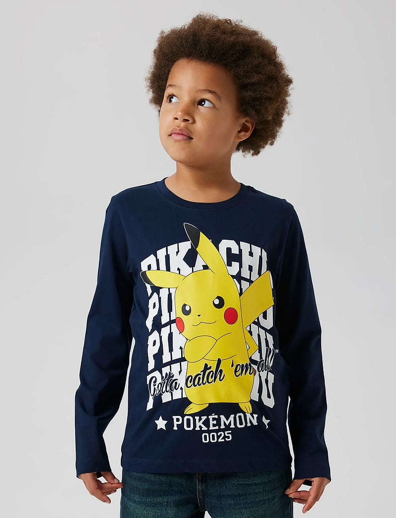 name it - NKMAST POKEMON LS NREG TOP BOX NOOS SKY - langärmelig - navy blazer - 0