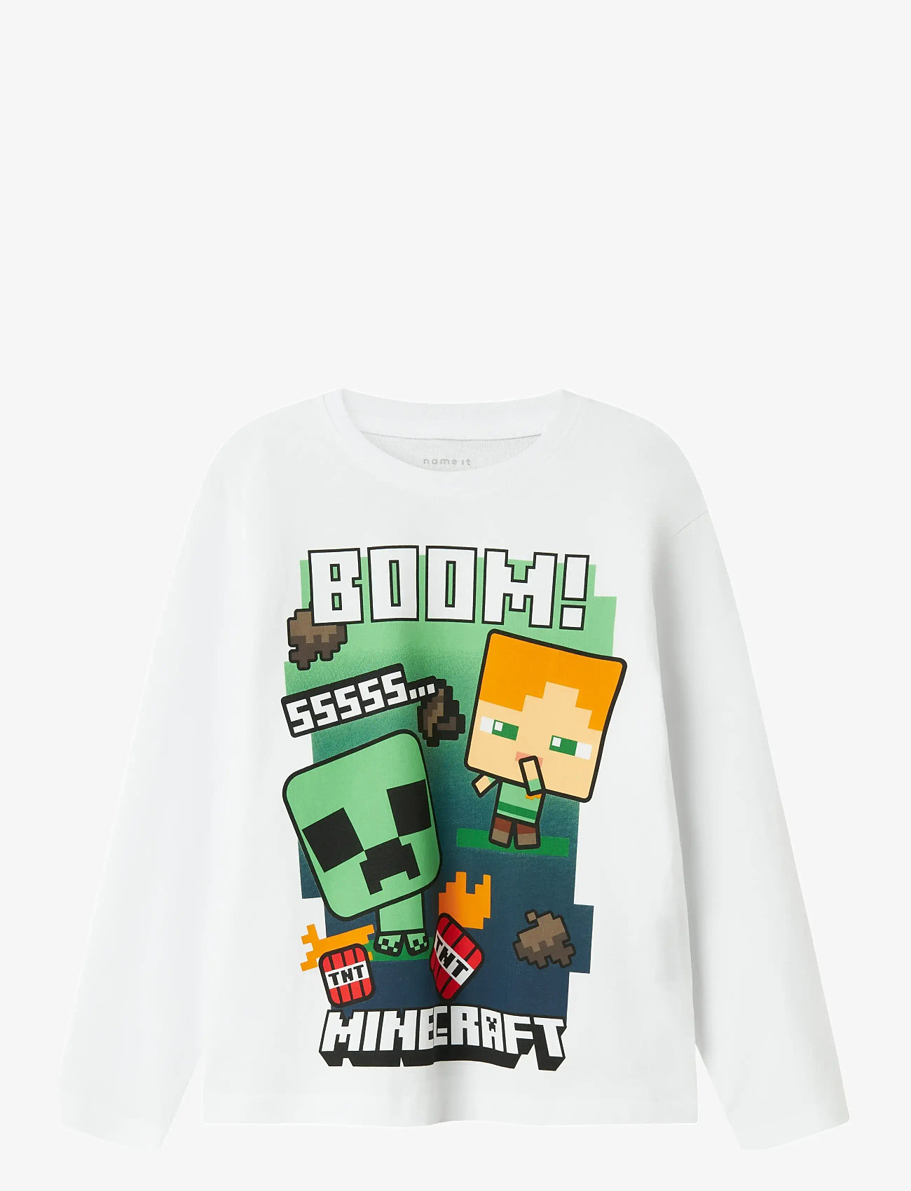 name it - NKMAC MINECRAFT LS NREG TOP BOX NOOS BFU - langärmelig - bright white - 1