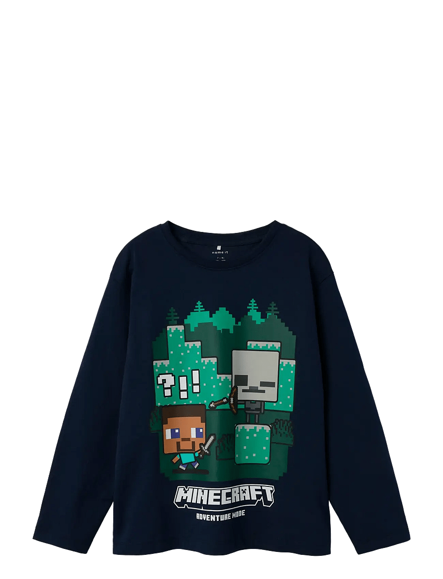 name it - NKMAC MINECRAFT LS NREG TOP BOX NOOS BFU - langärmelig - navy blazer - 1