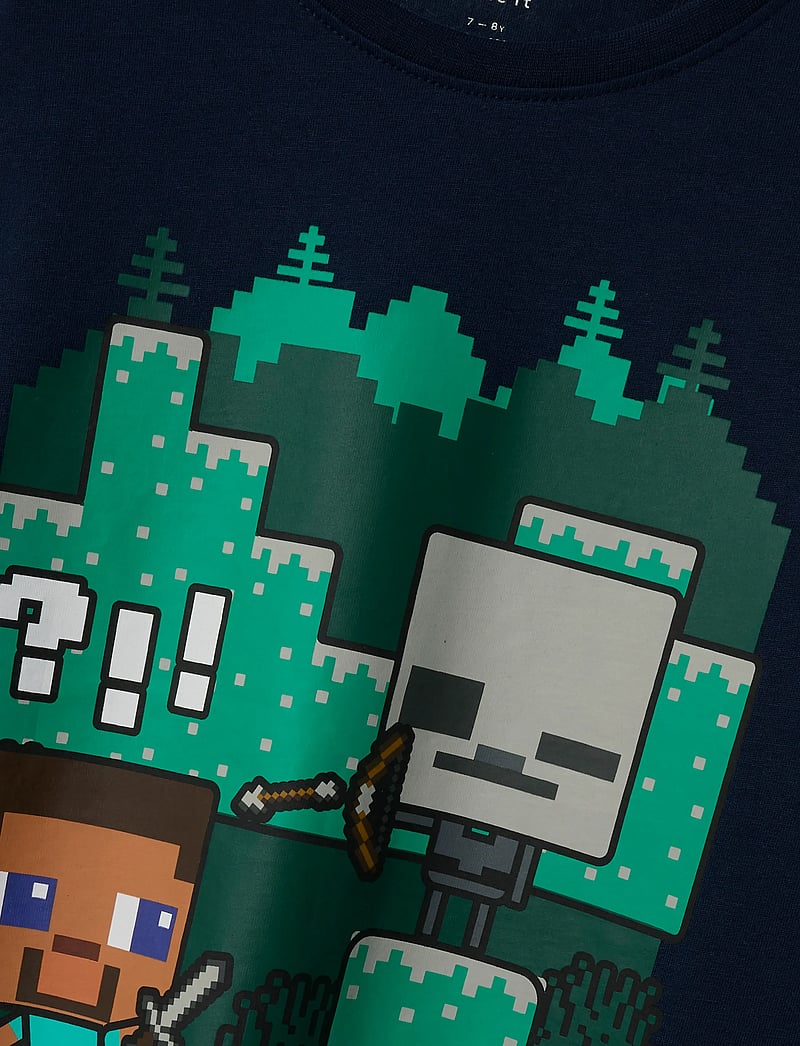 name it - NKMAC MINECRAFT LS NREG TOP BOX NOOS BFU - t-krekli ar garām piedurknēm - navy blazer - 3