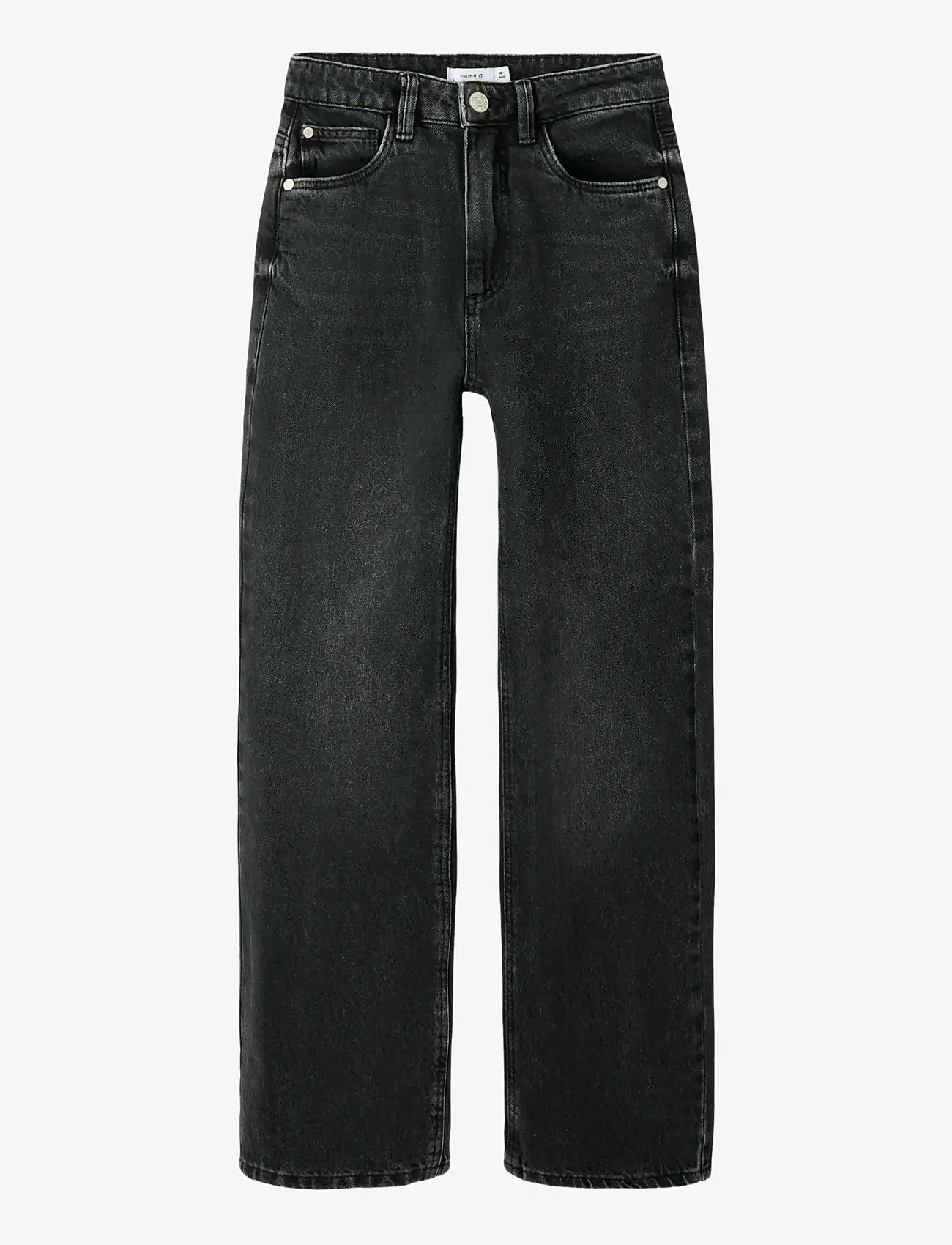 name it - NKFROSE HW STRAIGHT JEANS 9222-RM NOOS - regular jeans - black denim - 1