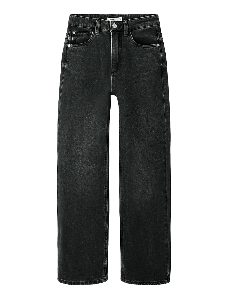 name it - NKFROSE STRAIGHT HW JEANS 9222-RM NOOS - gallabuxur - black denim - 1