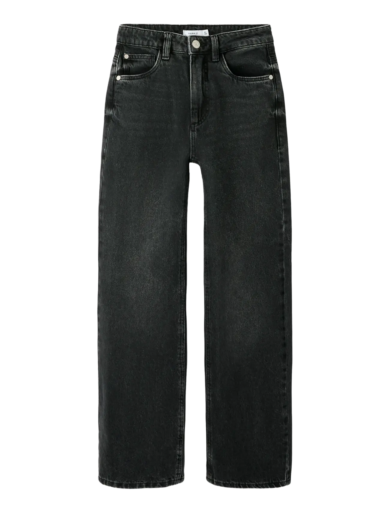 name it NKFROSE STRAIGHT HW JEANS 9222-RM NOOS - Regular jeans - BLACK DENIM / black