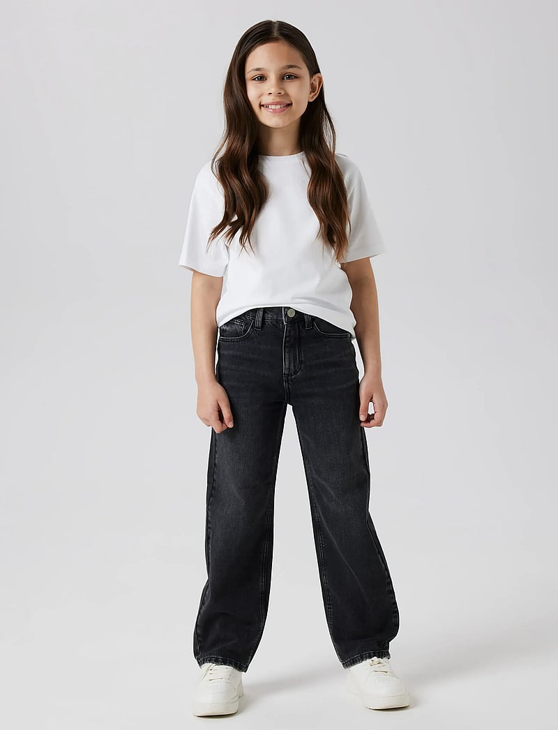 name it - NKFROSE STRAIGHT HW JEANS 9222-RM NOOS - gallabuxur - black denim - 3