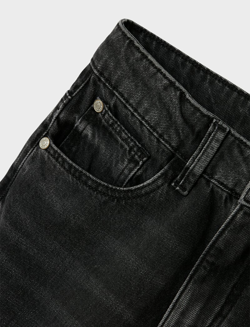 name it - NKFROSE STRAIGHT HW JEANS 9222-RM NOOS - gallabuxur - black denim - 5