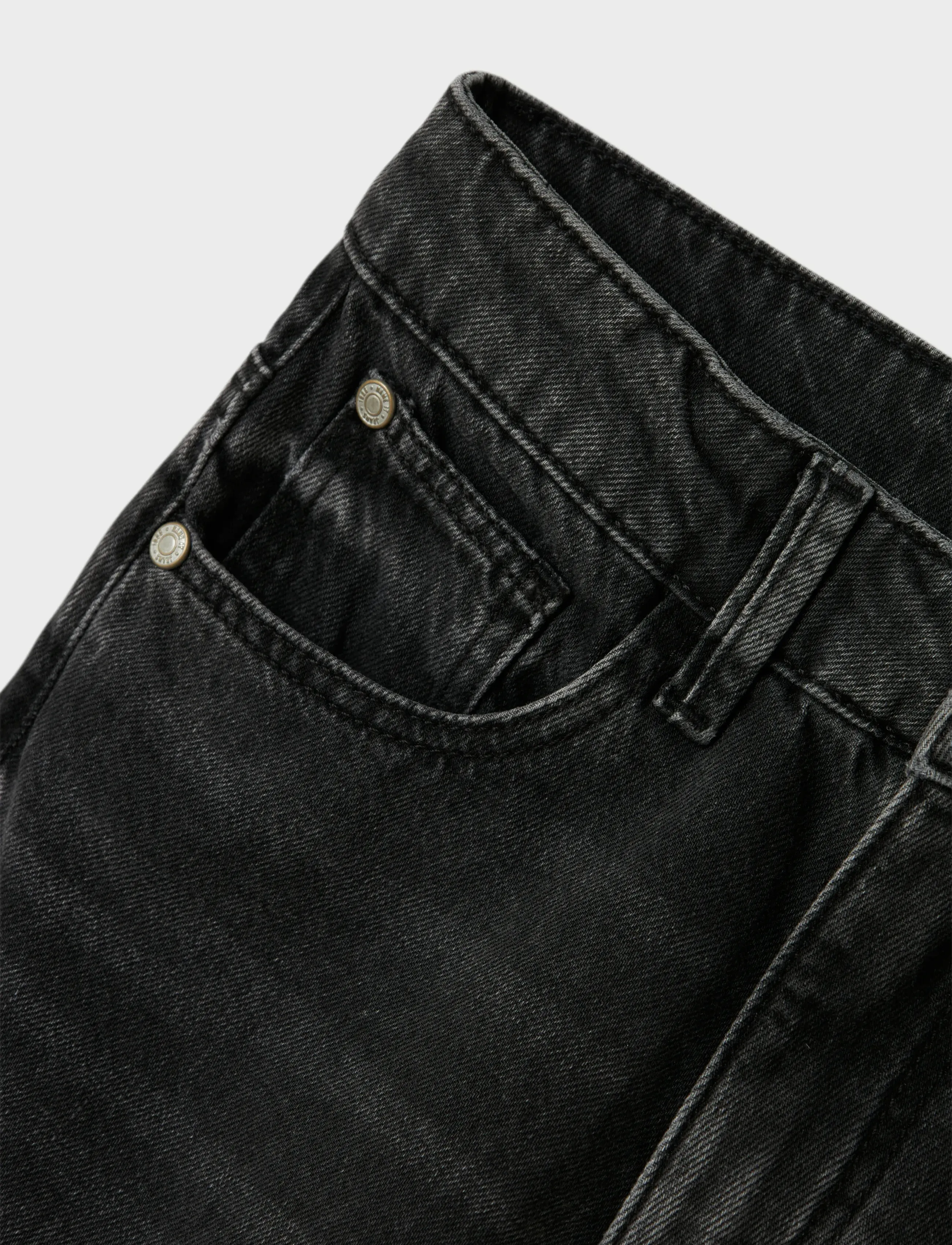 name it - NKFROSE STRAIGHT HW JEANS 9222-RM NOOS - regular jeans - black denim - 5
