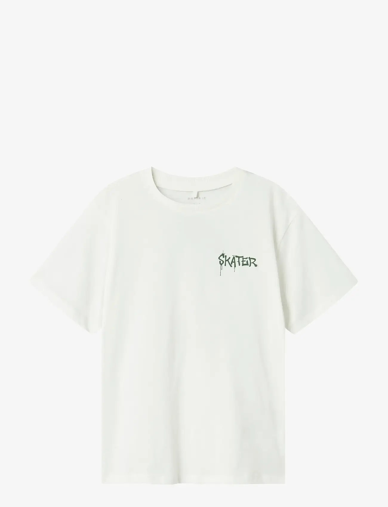 name it - NKMNOTTI SS NREG TOP PS NOOS - lyhythihaiset t-paidat - cloud dancer - 0