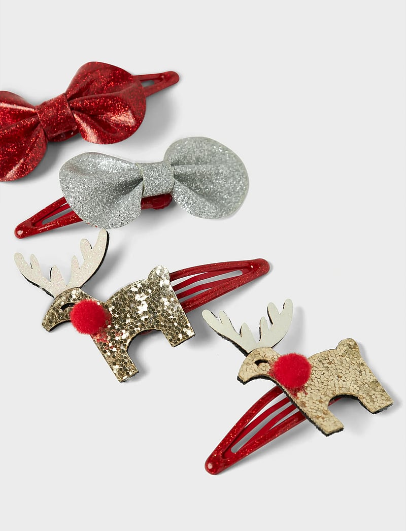 name it - NKFREINBOW 4P HAIRCLIP - hárnælur - jester red - 1