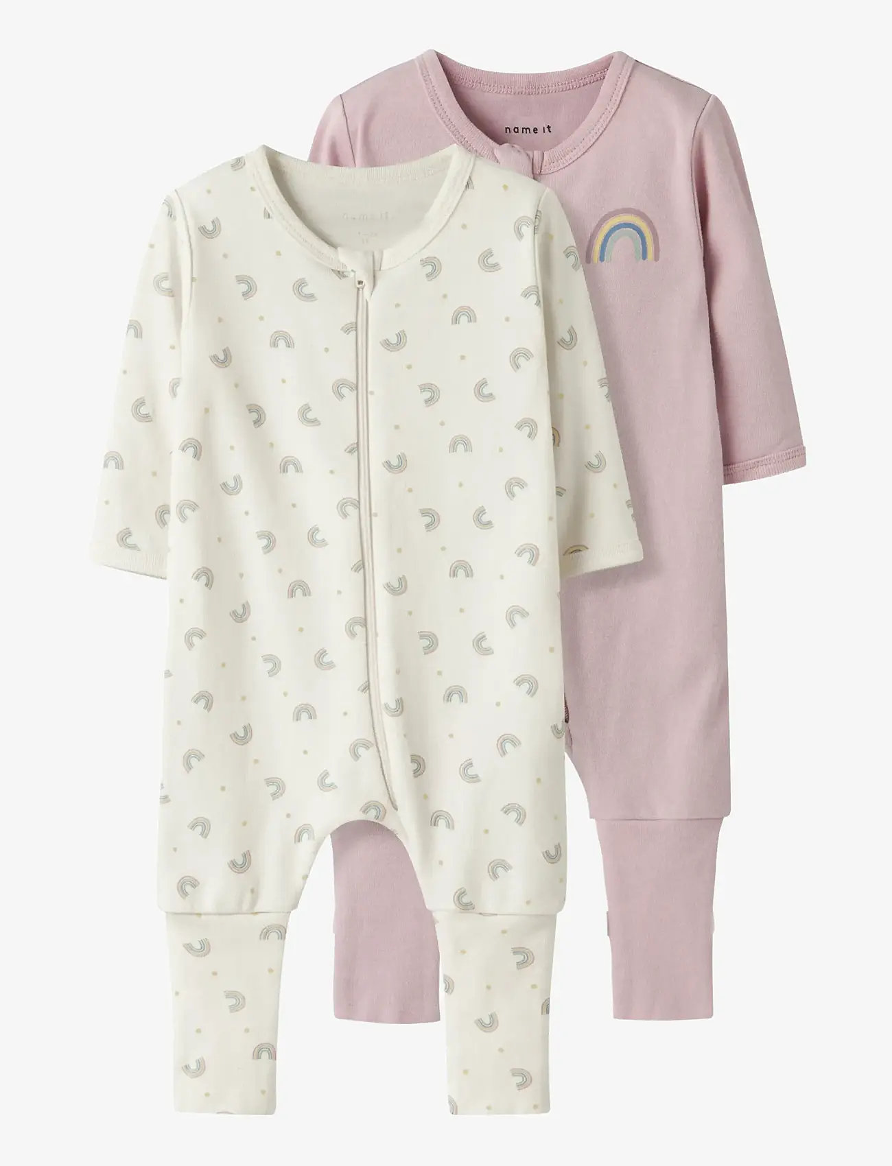 name it - NBFNIGHTSUIT 2P ZIP FF JET RAINBOW NOOS - sovedresser - jet stream - 1