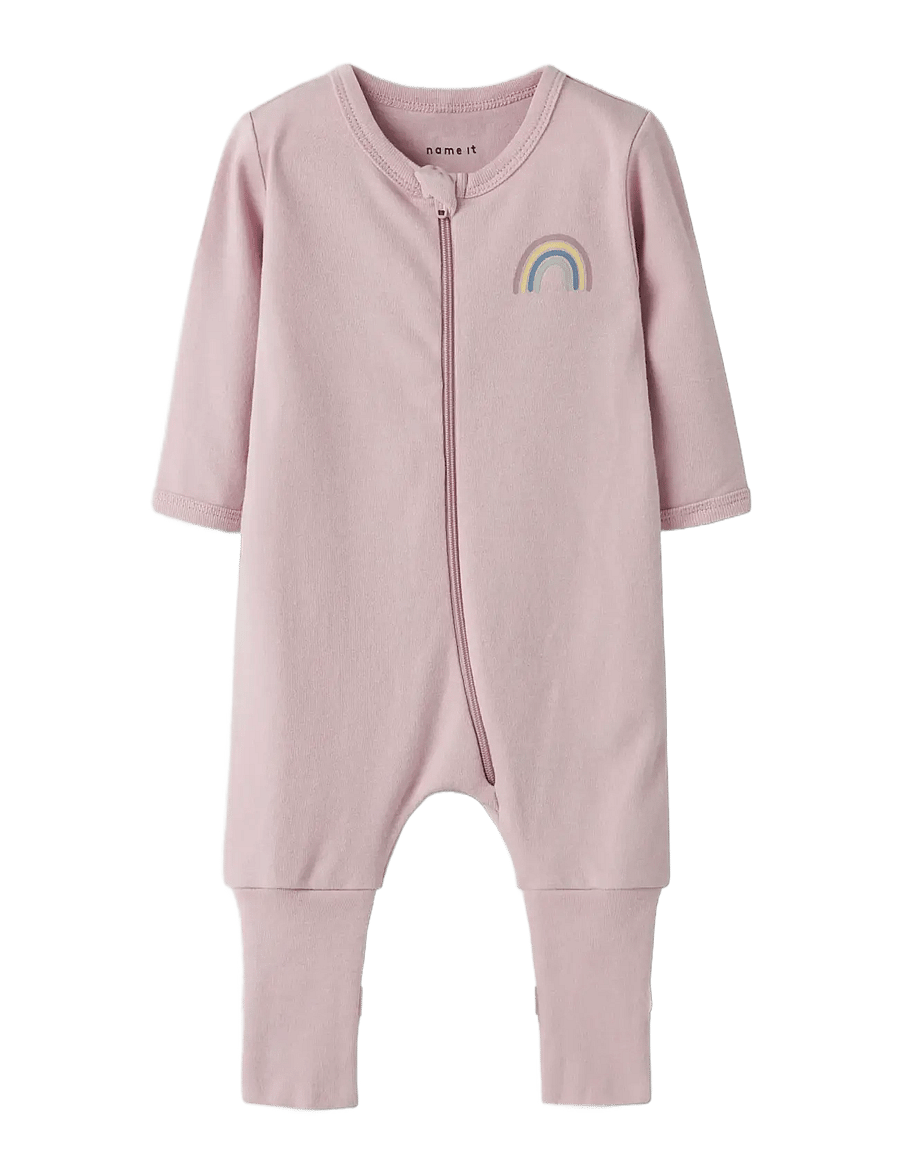 name it - NBFNIGHTSUIT 2P ZIP FF JET RAINBOW NOOS - miego kombinezonai - jet stream - 3