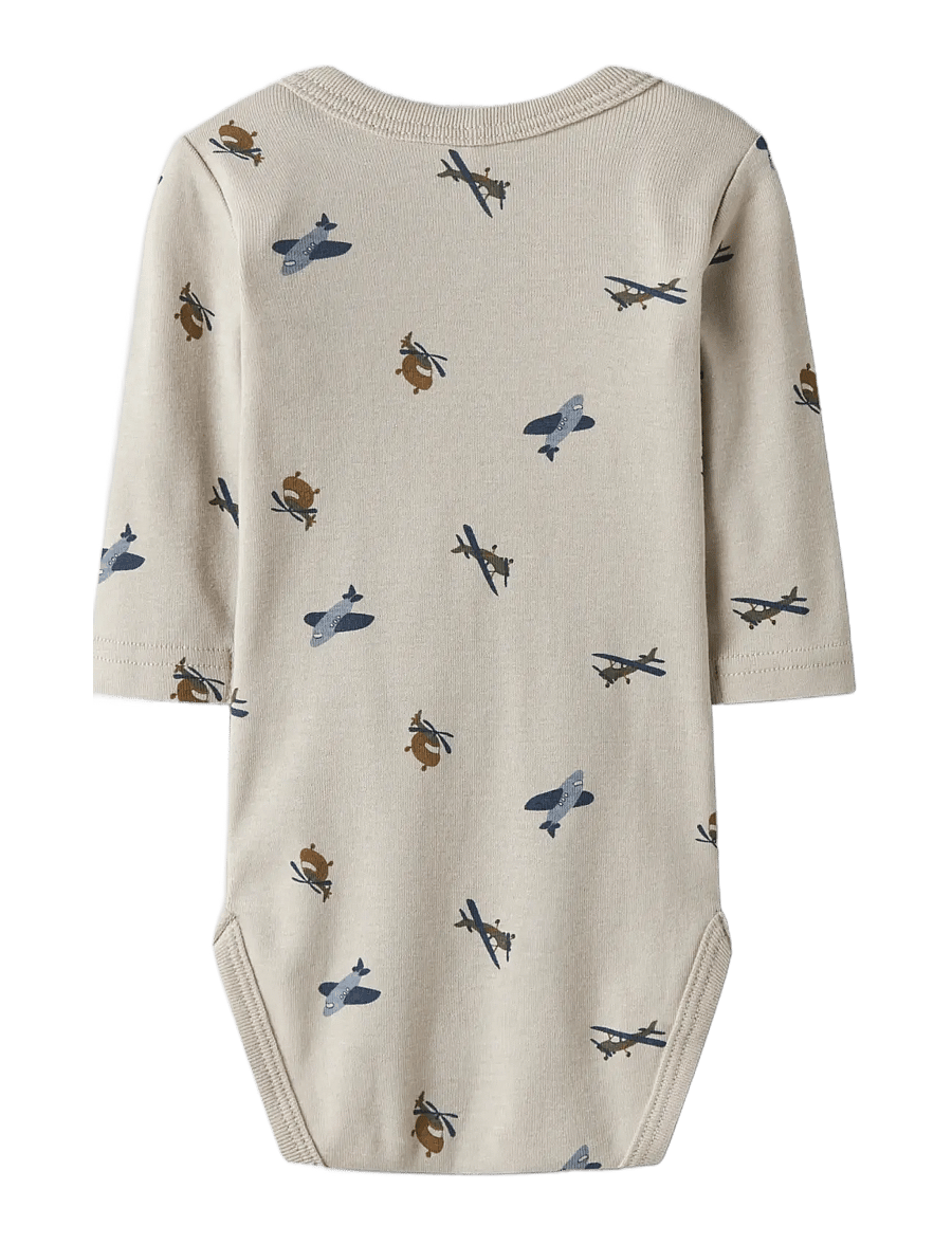 name it - NBMBODY 3P LS AIRPLANE NOOS - rompers in multipack - peyote - 2
