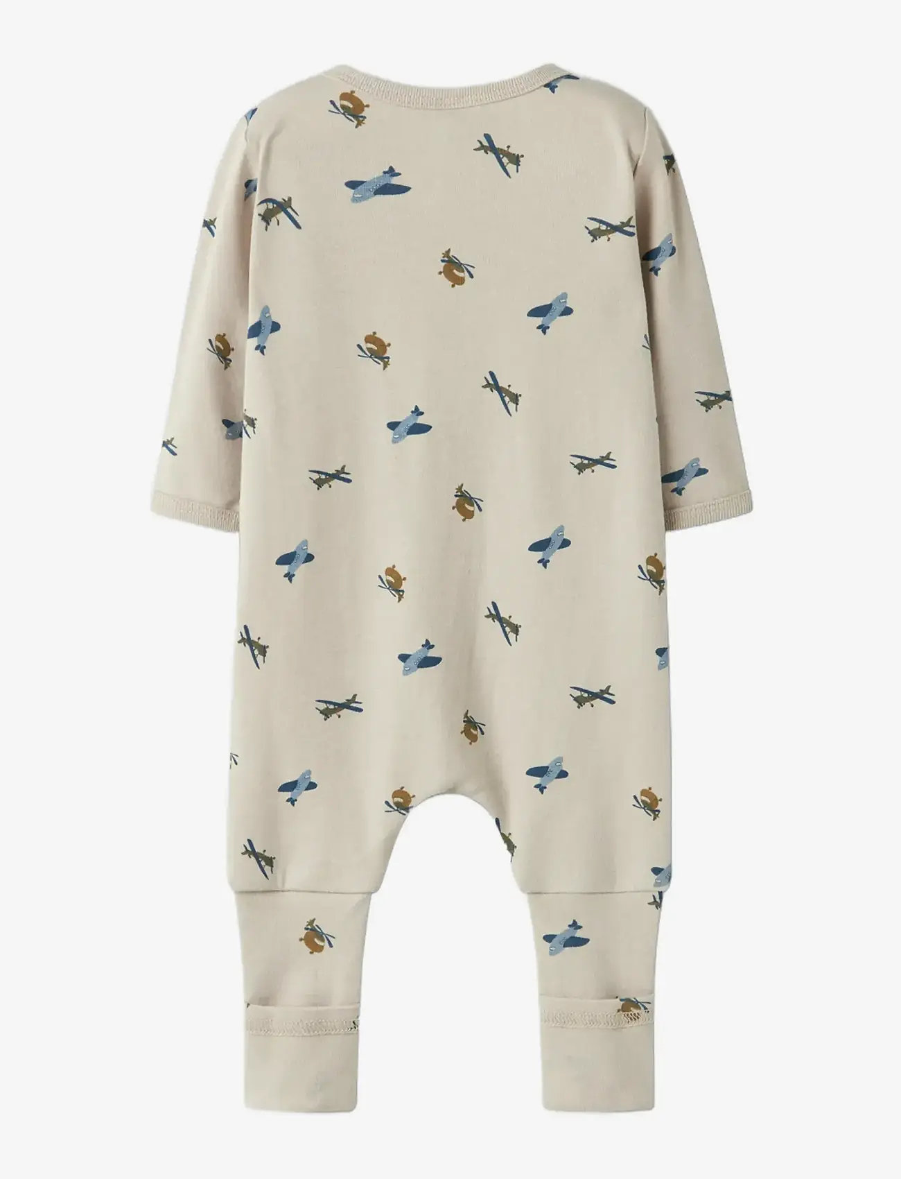 name it - NBMNIGHTSUIT 2P ZIP FF AIRPLANE NOOS - schlafoveralls - peyote - 2